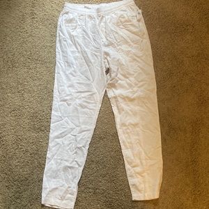 Old Navy High Waisted Linen-blend Straight Leg Pants
